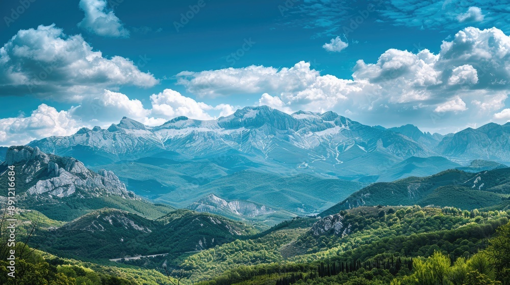 Landscape of mountains Landscape of mountains