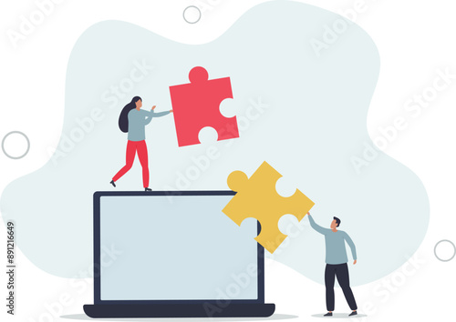 Content marketing strategy for audience engagement.flat design.illustration with people.