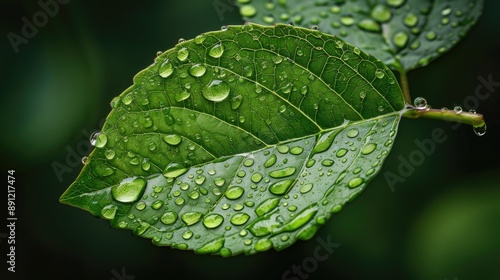 Leaf with raindrop