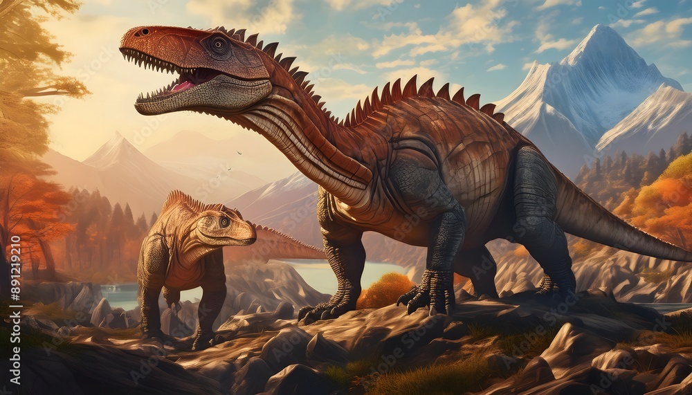 Dinosaurs in the prehistoric period, fig Dinosaurs in the prehistoric period, fig