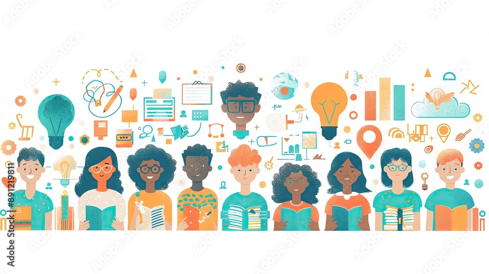 Inclusive education template with diverse elements and clear content areas Inclusive education template with diverse elements and clear content areas