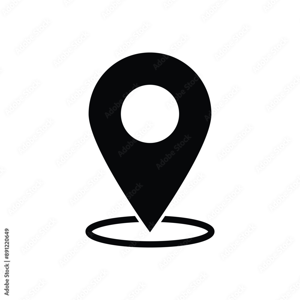 Location pin icon flat vector illustration design Location pin icon flat vector illustration design