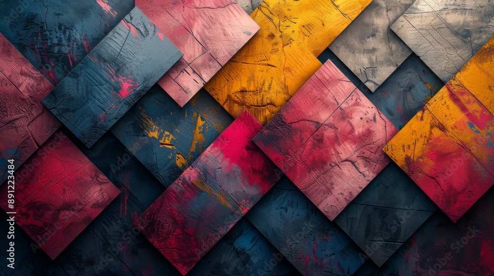 Abstract Geometric Pattern with Vivid Colors Abstract Geometric Pattern with Vivid Colors