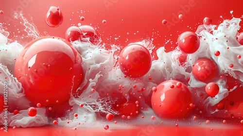 Abstract background, red li...