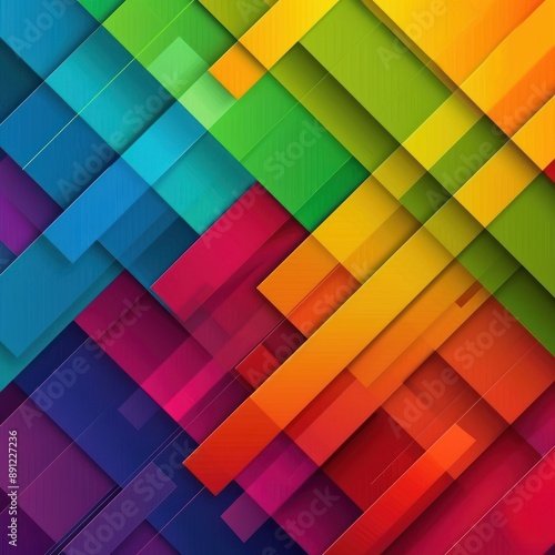 Abstract Colorful Geometric Pattern