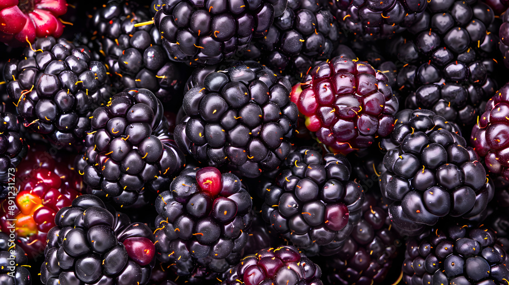 A close-up shot of a heap of fresh, plump blackberries, showcasing their deep, rich color and juicy texture, perfect for themes related to healthy eating and natural foods. A close-up shot of a heap of fresh, plump blackberries, showcasing their deep, rich color and juicy texture, perfect for themes related to healthy eating and natural foods.