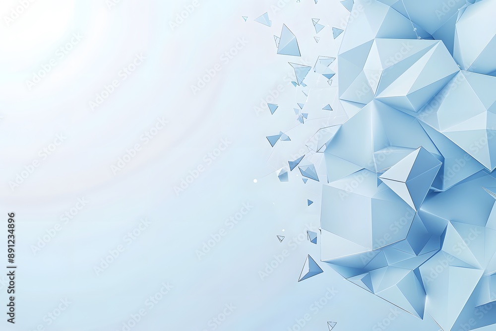 Abstract geometric shapes in soft blue hues create a dynamic and modern digital background. Abstract geometric shapes in soft blue hues create a dynamic and modern digital background.