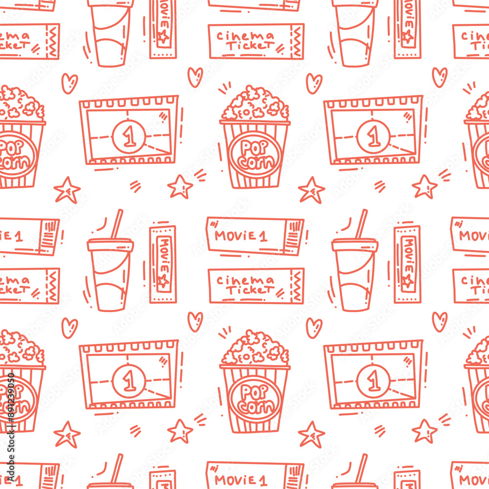 vector background of cinema doodles vector background of cinema doodles