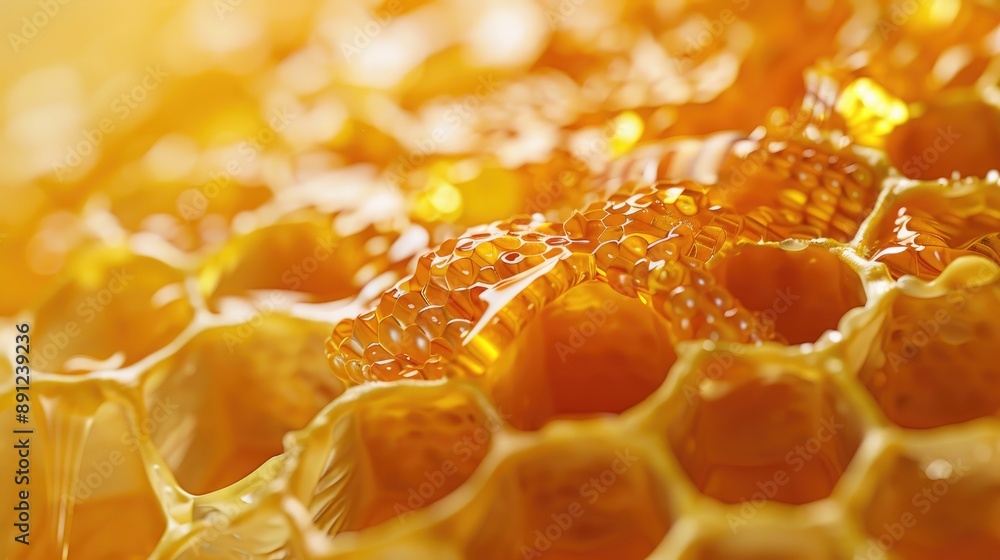 Macro shot of honeycomb Macro shot of honeycomb