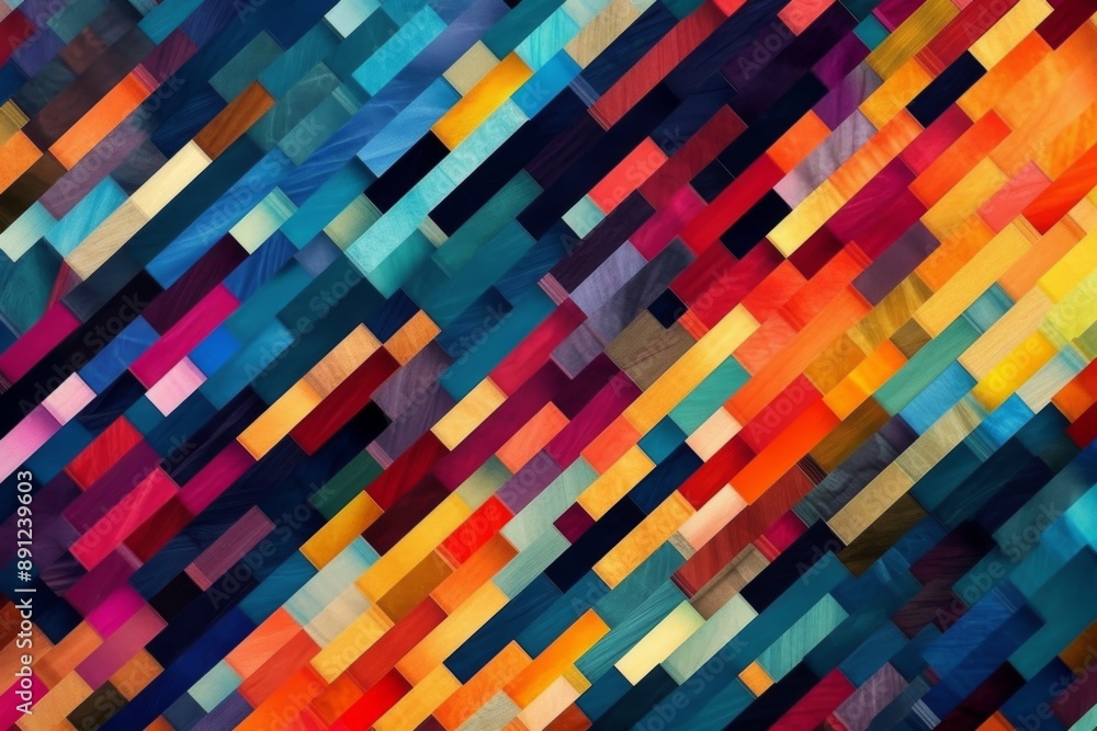 Abstract Geometric Pattern with Vibrant Colors Abstract Geometric Pattern with Vibrant Colors