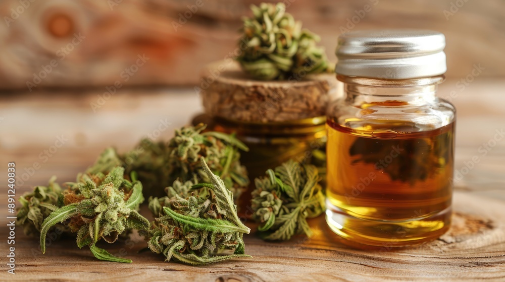 Medical marijuana concept utilizing cannabis oil for relaxation Medical marijuana concept utilizing cannabis oil for relaxation