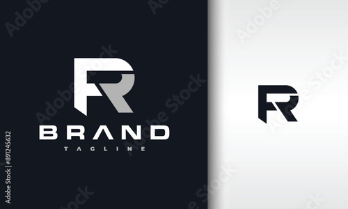 monogram letter FR logo