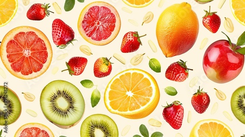 fruit pattern wallpaper © pixelwallpaper
