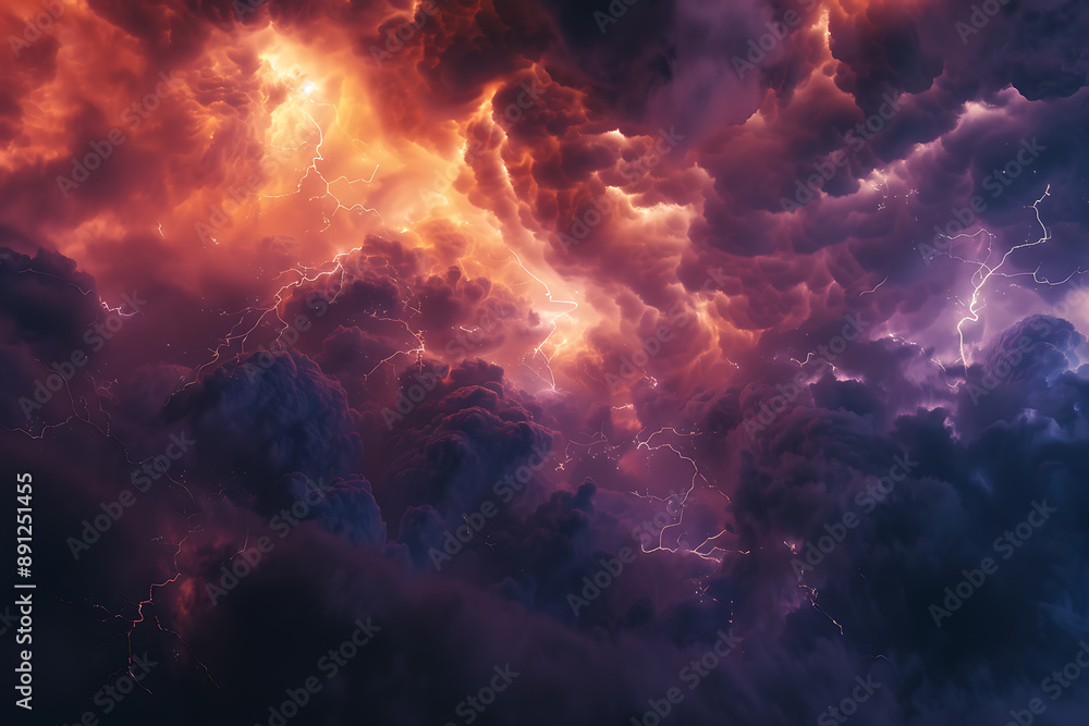 Dramatic photo of lightning during a thunderstorm, capturing the powerful and awe-inspiring natural phenomenon with bright flashes illuminating the dark sky. Dramatic photo of lightning during a thunderstorm, capturing the powerful and awe-inspiring natural phenomenon with bright flashes illuminating the dark sky.