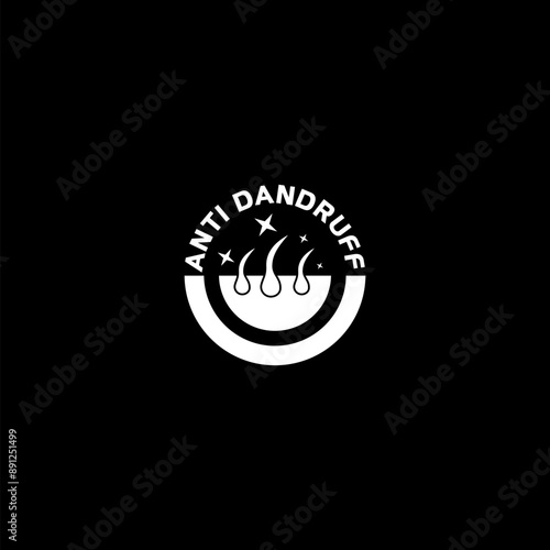 Anti dandruff icon isolated on dark background
