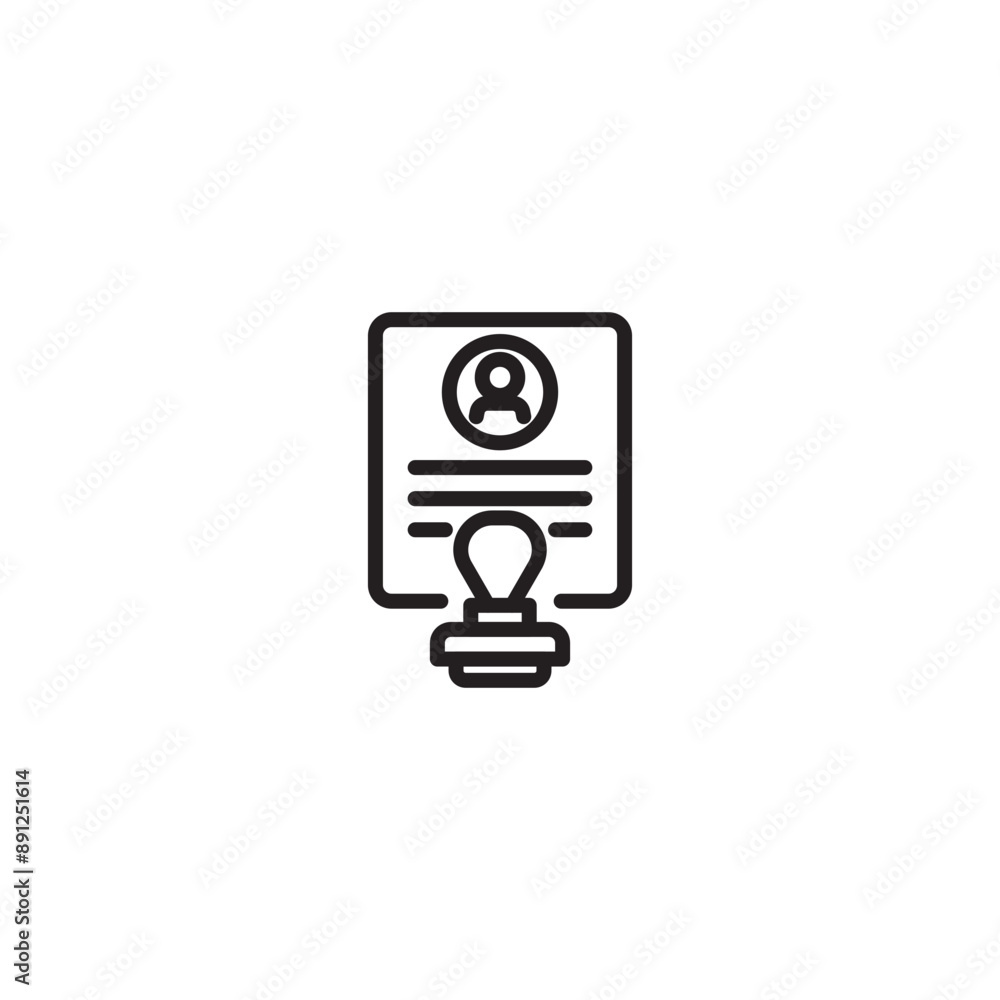 Care document business icon outline vector. Solid icon for stamp. Editable icon. Care document business icon outline vector. Solid icon for stamp. Editable icon.