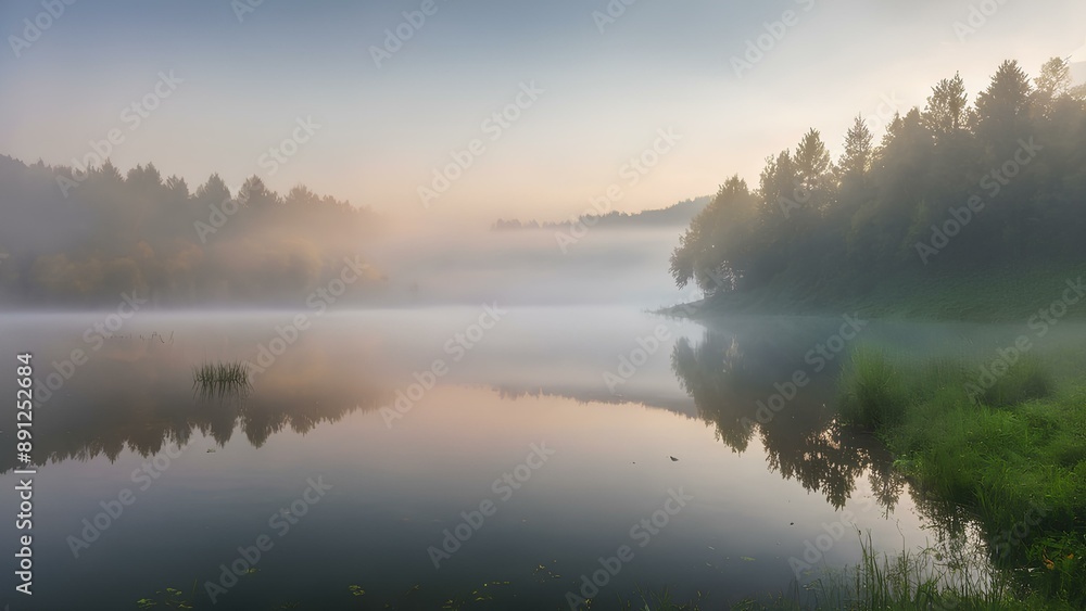 morning mist over the river, High-definition and clear images of rivers, fogs and landscapes morning mist over the river, High-definition and clear images of rivers, fogs and landscapes