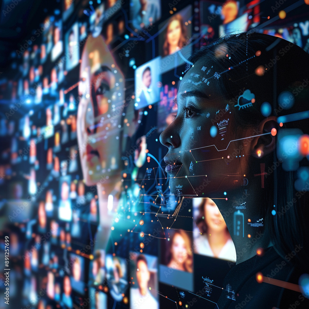 A personalized content being delivered to users based on their preferences and behavior A personalized content being delivered to users based on their preferences and behavior