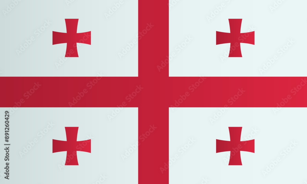 Georgian national flag. Georgia identity. Vector illustration Georgian national flag. Georgia identity. Vector illustration