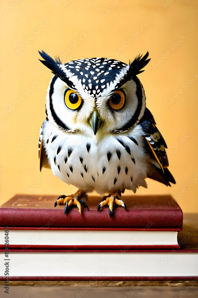 Obraz premium Owl perched on a Book