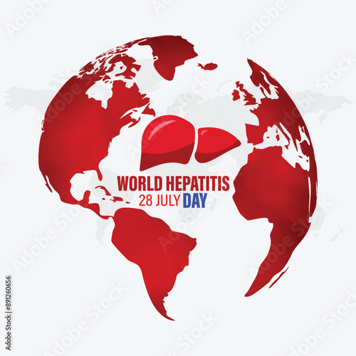 28 July, International World Hepatitis Day, Liver Vector Design, Vector Illustration, Medical Days