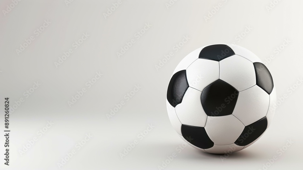 Realistic soccer ball on white background for sportsthemed projects. Realistic soccer ball on white background for sportsthemed projects.