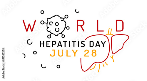 World hepatitis day. International health event poster.