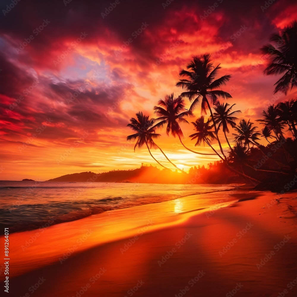 sunset on the beach sunset on the beach