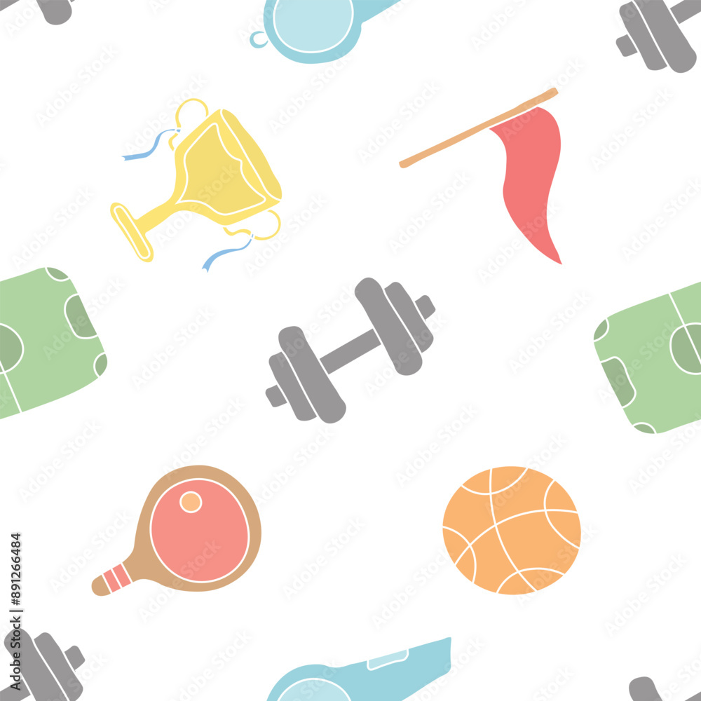 Seamless sport pattern. Background with sports icons Seamless sport pattern. Background with sports icons