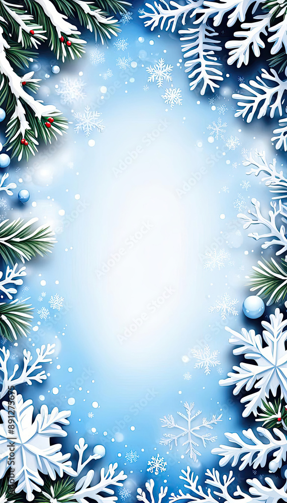 Beautiful winter background frame holiday card Beautiful winter background frame holiday card
