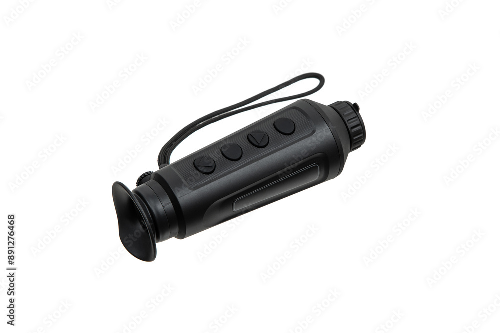 Modern monocular thermal imager isolate on a white background. A device for fixing thermal radiation. Modern monocular thermal imager isolate on a white background. A device for fixing thermal radiation.