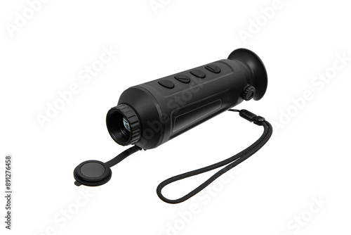 Modern monocular thermal imager isolate on a white background. A device for fixing thermal radiation.