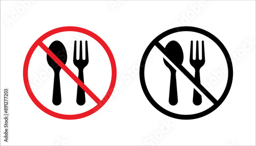 No food icon. Do not eat icon. Forbidden eat icon.