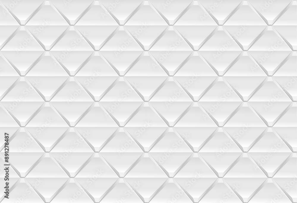 3D triangle white block embossed seamless pattern background 3D triangle white block embossed seamless pattern background