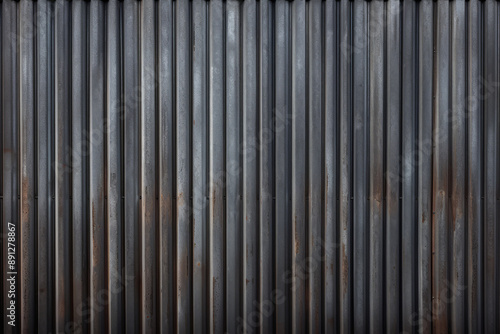 Processed collage of rust metal fence or wall in daylight. Background for banner, backdrop