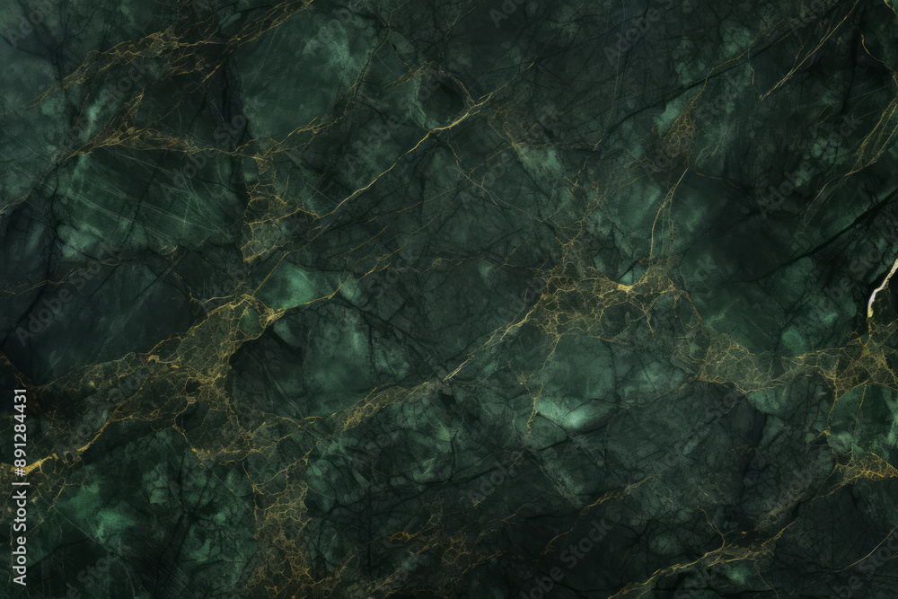 Obraz premium Processed collage of luxurious dark green glossy marble texture. Background for banner