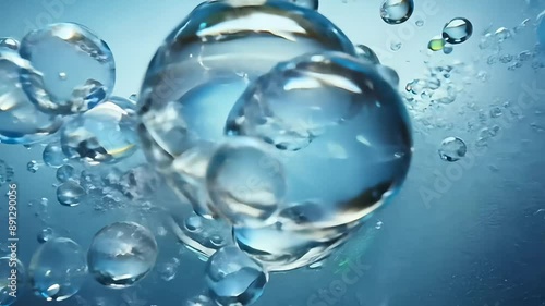 Wallpaper Mural Air Bubbles Rising in Blue Water Torontodigital.ca