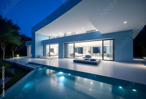 Modern living room with a window