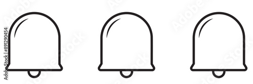  notification bell icons vector illustration
