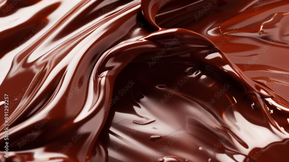 Smooth melted chocolate creating a glossy, rich background. Ideal for sweet culinary designs. Smooth melted chocolate creating a glossy, rich background. Ideal for sweet culinary designs.