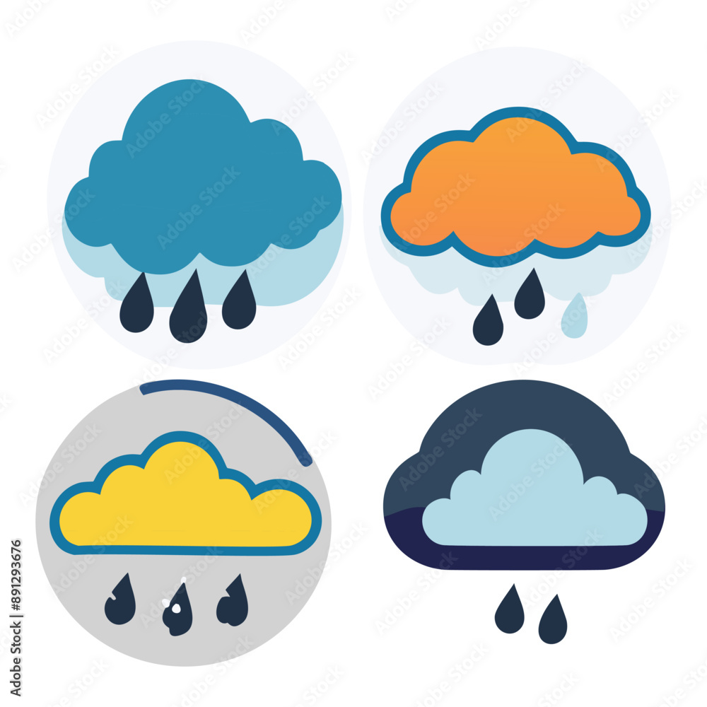 vector of weather icons vector of weather icons