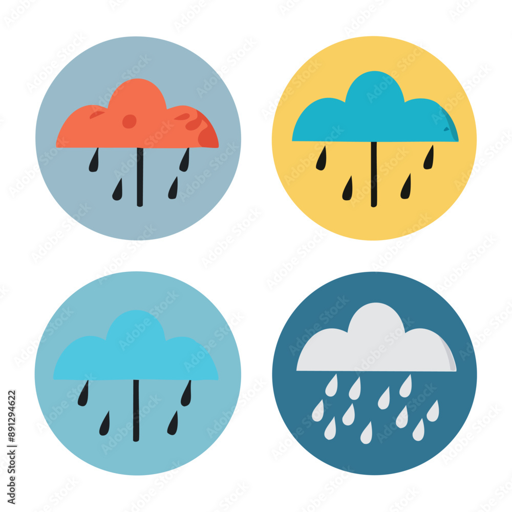 vector of weather icons vector of weather icons