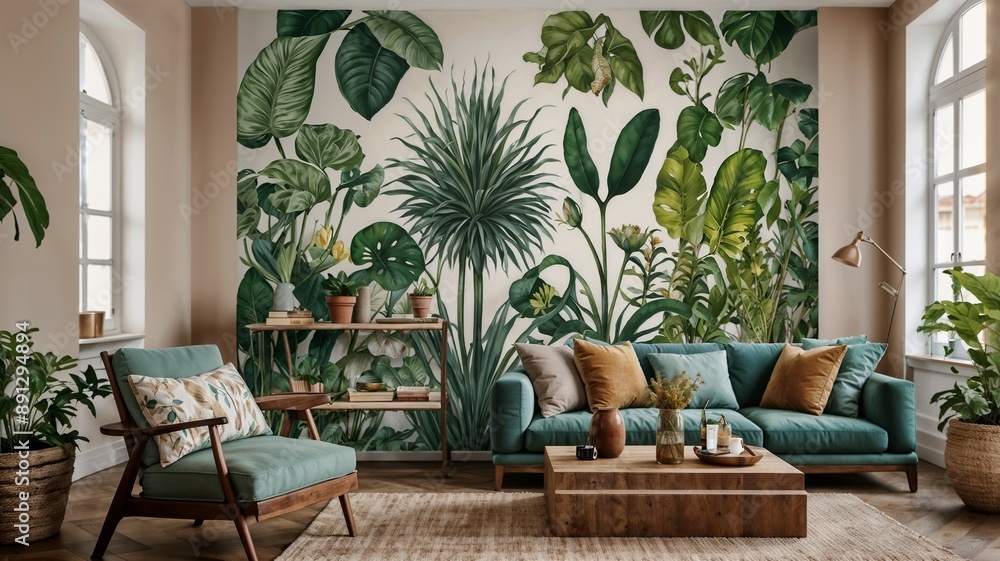 Amazing graphic illustration of a beautiful interior Botany design by a ...