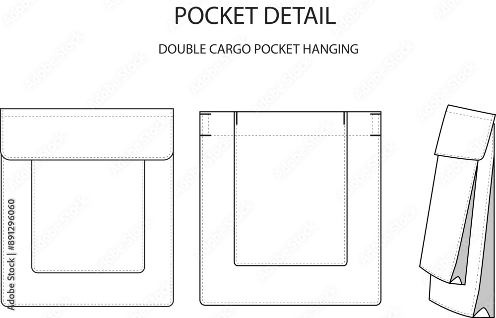 This pocket detail technical drawing provides a precise and detailed representation of pocket design, including seam lines and construction elements. Ideal for fashion designers and garment makers, it This pocket detail technical drawing provides a precise and detailed representation of pocket design, including seam lines and construction elements. Ideal for fashion designers and garment makers, it