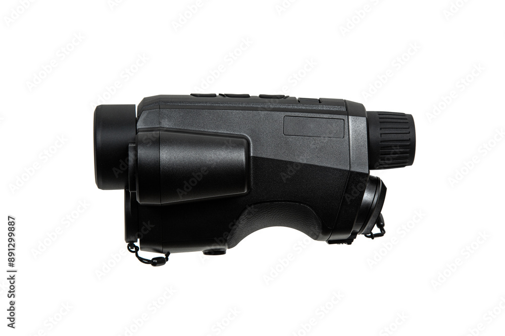 Modern monocular thermal imager isolate on a white background. A device for fixing thermal radiation. Modern monocular thermal imager isolate on a white background. A device for fixing thermal radiation.
