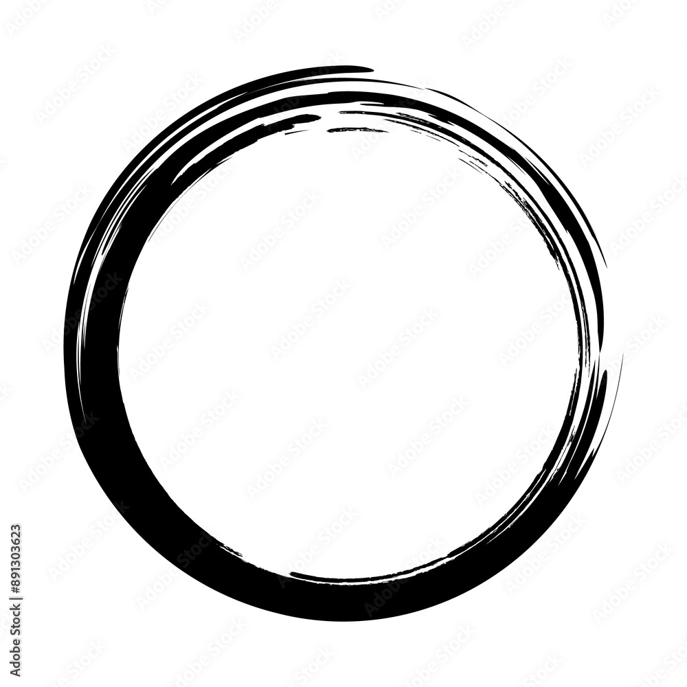 Grunge circle frame. Grunge circle drawn with brush strokes. Circle drawn in ink. Grunge frame contains stains, scratches, cracks, unevenness and other elements that create a worn effect. Grunge circle frame. Grunge circle drawn with brush strokes. Circle drawn in ink. Grunge frame contains stains, scratches, cracks, unevenness and other elements that create a worn effect.