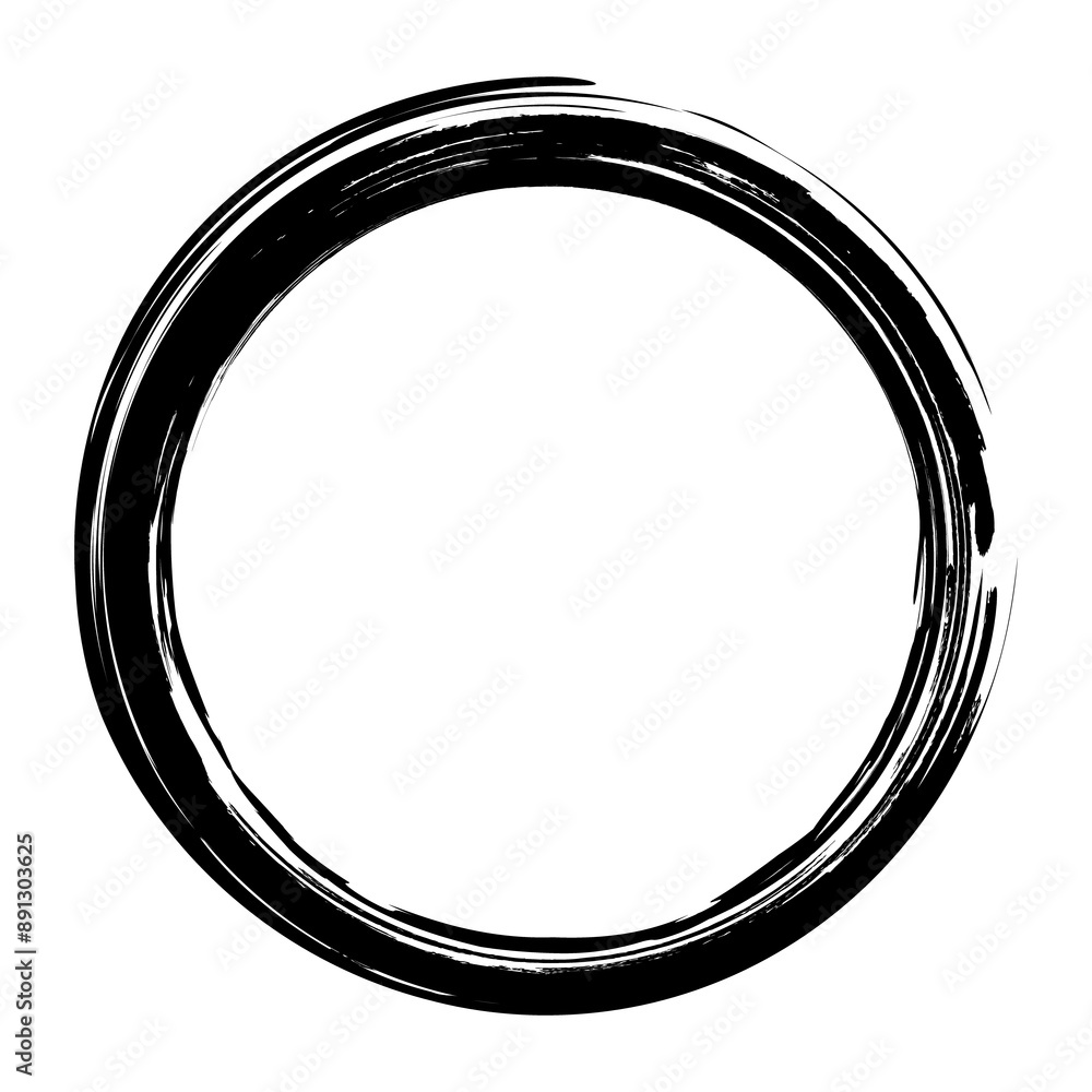 Grunge circle frame. Grunge circle drawn with brush strokes. Circle drawn in ink. Grunge frame contains stains, scratches, cracks, unevenness and other elements that create a worn effect. Grunge circle frame. Grunge circle drawn with brush strokes. Circle drawn in ink. Grunge frame contains stains, scratches, cracks, unevenness and other elements that create a worn effect.