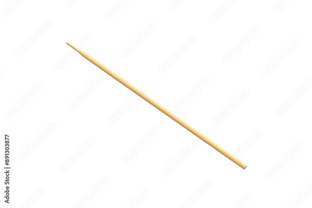 Golden welding electrode isolated on white background. 3d render Golden welding electrode isolated on white background. 3d render
