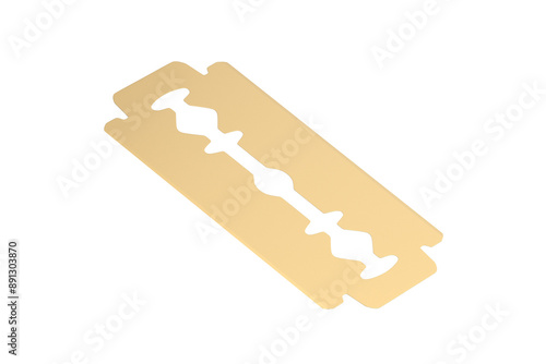 фотографія Golden blade isolated on white background. 3d render