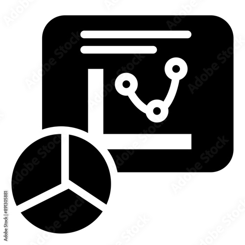  Business Analysis Glyph Icon photo